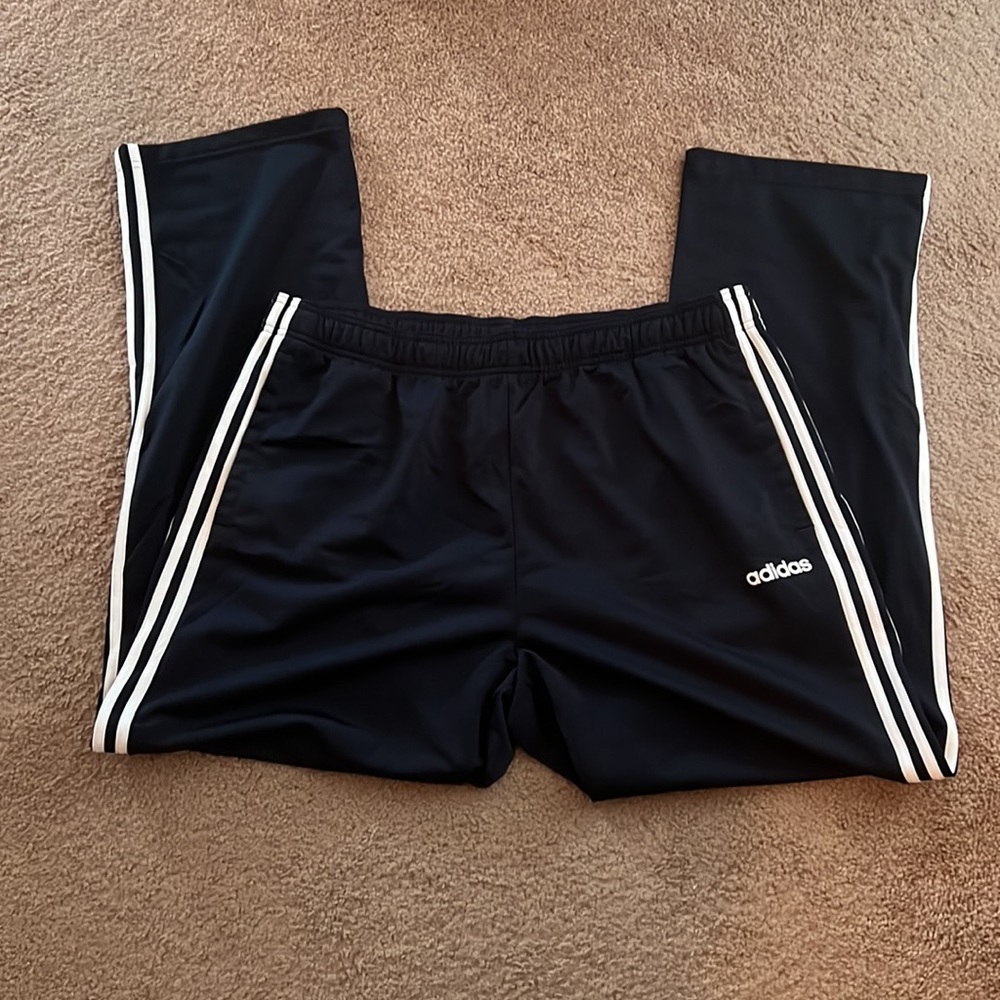 Men’s NAVY adidas Polyester Three Stipe Pants- Size XXL